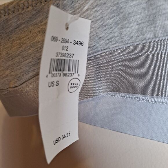 NWT AERIE Gray Strappy Side Cutout Square-neck Bralette size Small - Picture 4 of 6